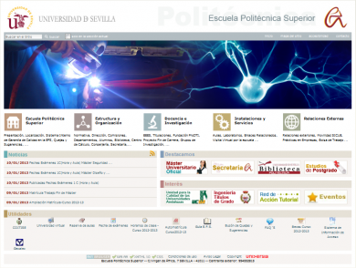 Portal de la Escuela Politécnica Superior. Universidad de Sevilla