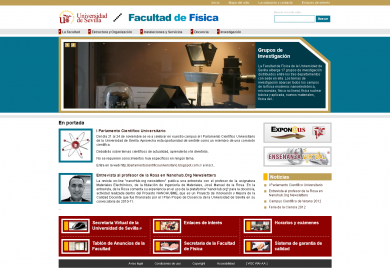 Portal de la Facultad de Física. Universidad de Sevilla